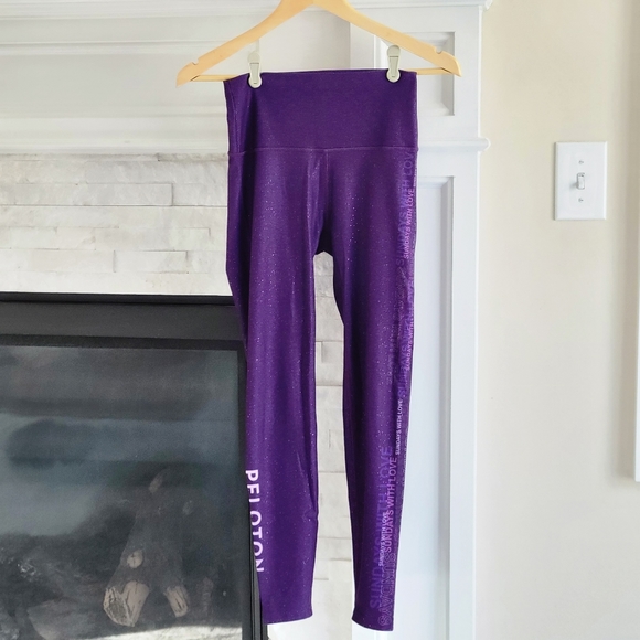 WITH x Peloton Sundays With Love High Waist Leggings Yoga Pants Purple Small - Picture 6 of 14